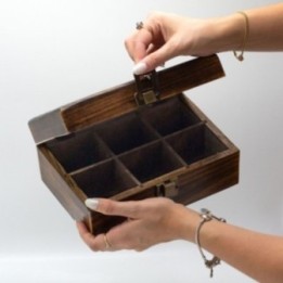 Caja de Té Tallada (9 compartimentos) | HogarLider