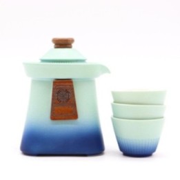 Juego de tetera Temple y tres tazas - Cielo Azul | HogarLider