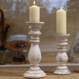 Candelabro clásico - Blanco - 23x10cm - Pequeño | HogarLider