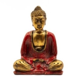 Buddha Rojo y Oro - Med | HogarLider