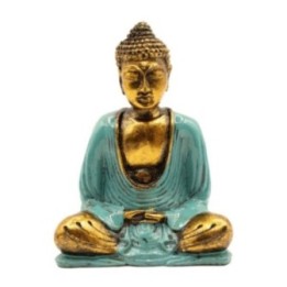 Buddha Verde Azulado y Dorado - Med | HogarLider