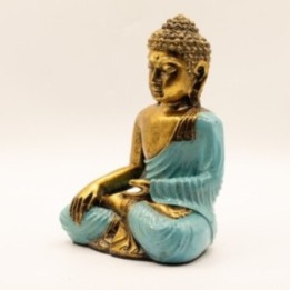 Verde Azulado y Dorado Buddha - Lrg | HogarLider