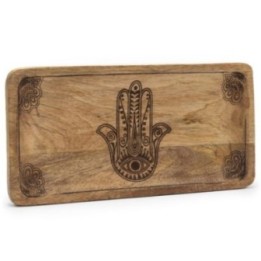 Bandeja larga 30x15x2,5cm - Hamsa Negro | HogarLider