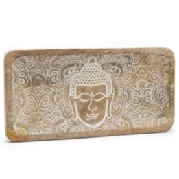 Bandeja Larga 30x15x2,5cm - Cara de Buda Blanco | HogarLider