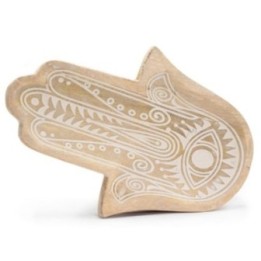 Bandeja larga 30x20.5x2.5cm - Hamsa Blanco | HogarLider