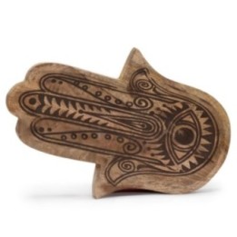 Bandeja larga 30x20.5x2.5cm - Hamsa Negro | HogarLider