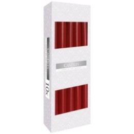 Velas Cónicas - Burdeos — Pack de 10 unidades | HogarLider