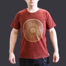 Camiseta Nomad Sari pequeña - Mandala - Granate | HogarLider
