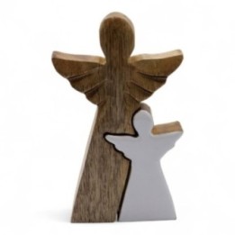 Ángel de madera de mango en Ángel… · AW-WAng-08 | HogarLider