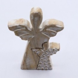 Ángel de madera de mango en Ángel… · AW-WAng-07 | HogarLider