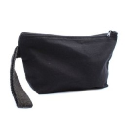 Neceser de algodón negro 10 oz - correa de mano | HogarLider