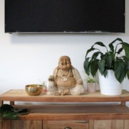 Buda Feliz - Blanqueado 40cm | HogarLider