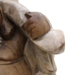 Happy Buddha Bring Wood - Whitewash 30cm | HogarLider