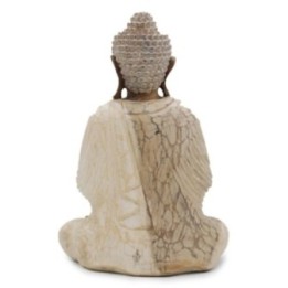 Estatua de Buda encalado - 40cm Bienvenida | HogarLider