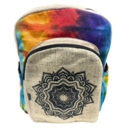 Mochila grande de cáñamo Tiedye - Mandala | HogarLider