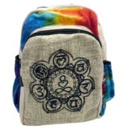 Mochila mediana de cáñamo Tiedye - 7 chakras | HogarLider