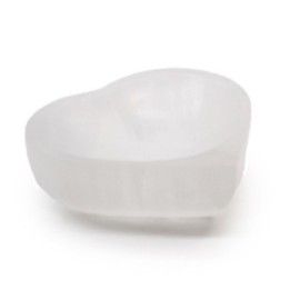 Cuenco de corazón de selenita - 10cm | HogarLider