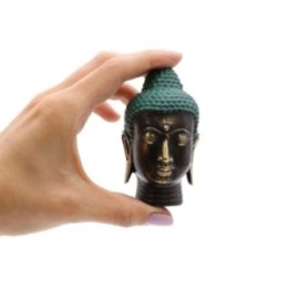 Cabeza de Buda antigua pequeña de latón | HogarLider