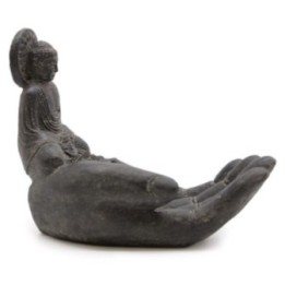 Quemador de incienso Buddah & Hand (negro) | HogarLider