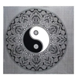 Colcha Algodón Doble B&N + Tapiz - Ying yang | HogarLider