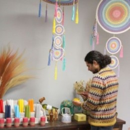 Atrapasueños Grande (55cm) - Pastel Rainbow | HogarLider