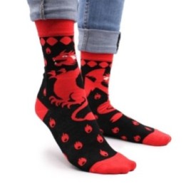 Calcetines de bambú Hop Hare (S/M) - Dragon Rojo | HogarLider