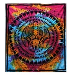 Colcha Doble Algodón + Tapiz - Hamsa | HogarLider