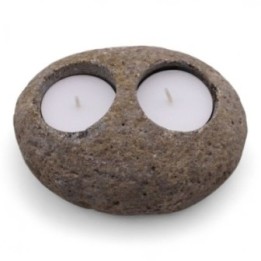 Portavelas de piedra de río natural… · AW-RSCH-02 | HogarLider