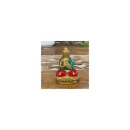 Figura de Buda de Latón - Manos Arriba - 7.5 cm | HogarLider