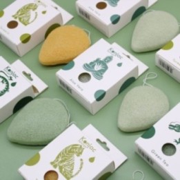 Esponja Facial Konjac - Té Verde - Protector | HogarLider