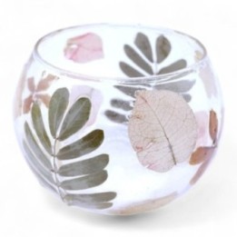 Portavelas de Vidrio Floral Natural… · AW-NFG-05 | HogarLider