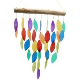 Carrillón de Madera - Hojas Arco Iris | HogarLider