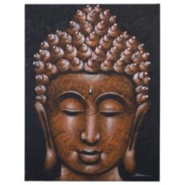 Cuadro de Buda - Detalle de Brocado en Cobre | HogarLider