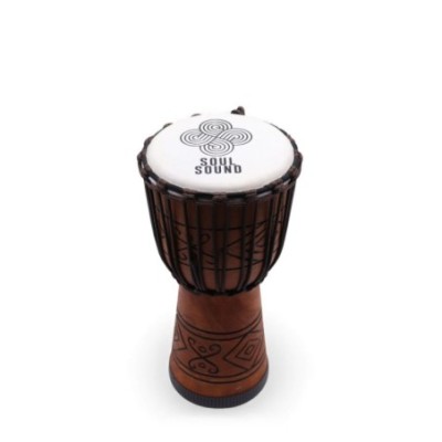 Tambor Djembe Mediano Pro - Sonido del Alma (bajo) - Mediano 40 cm (18 cm Diia)