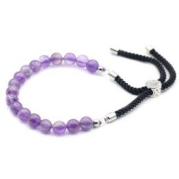 Pulsera de hilo negro de Amatistas | HogarLider