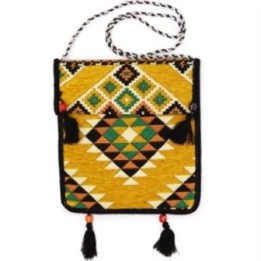 Bolsa Kilim Messenger Festival amarilla | HogarLider