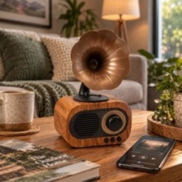 Altavoz mini gramófono retro… · AW-BTSP-10 | HogarLider
