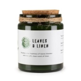 Greenman Woodwick Soy Candle - Hojas y Lino | HogarLider