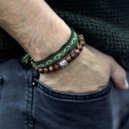 Brazalete Buddah y cuentas marrones | HogarLider