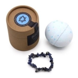 Bomba de baño con pulsera de gemas de sodalita | HogarLider