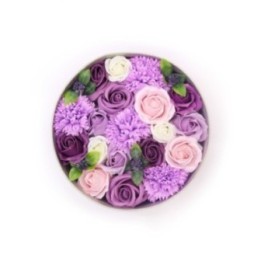 Caja Redonda - Rosa Lavanda Y Clavel | HogarLider