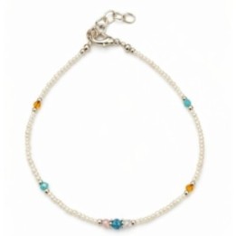 Pulsera de tobillo fina de howlita… · AW-NEF-28 | HogarLider