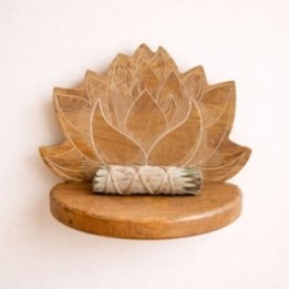 Estante de pared Lotus con acabado lavado blanco | HogarLider