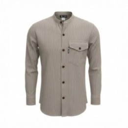 Nomad Sari Grandad Shirt - Piedra Gris - Mediano | HogarLider