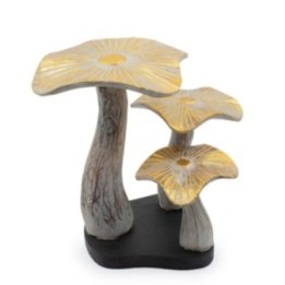 Arte de hongo dorado mediano - 25cm - blanqueado | HogarLider