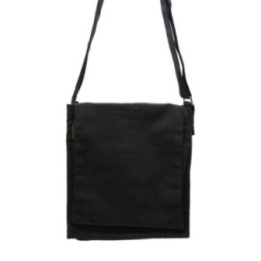 Bolso mensajero de lona de algodón - Negro | HogarLider