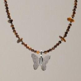 Collar de ojo de tigre con gema y… · AW-NyNeck-05 | HogarLider