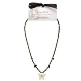 Collar de gema de obsidiana negra… · AW-NyNeck-07 | HogarLider