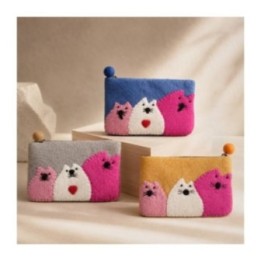 Monedero de fieltro de tres gatos… · AW-FZP-10 | HogarLider