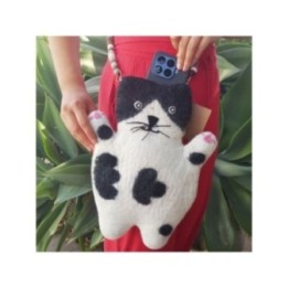 Stacy el bolso de fieltro Flat Cat | HogarLider